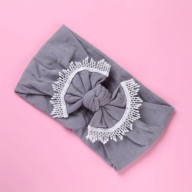 Cute Baby Kids Girls Big Bow Tie Headwear Tassel Ball Solid Color Head Wrap Bowknot Headband Stretch Cloth Hair Accessories Gift | Детская