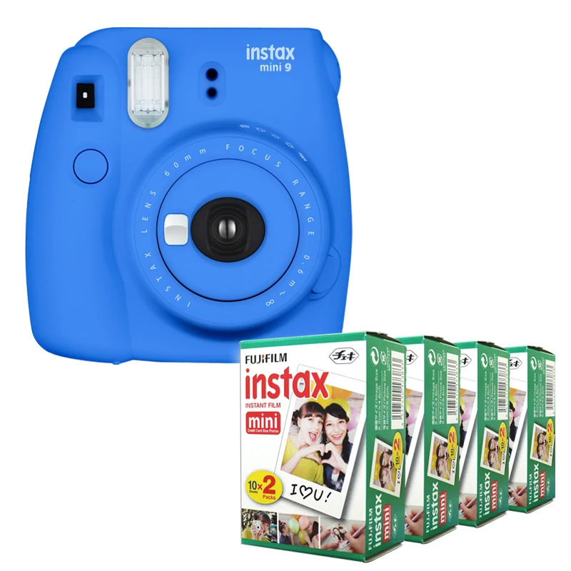Fujifilm Instax Mini 9 мгновенный Кобальт синяя камера + Fuji белый край 80 пленка простое фото