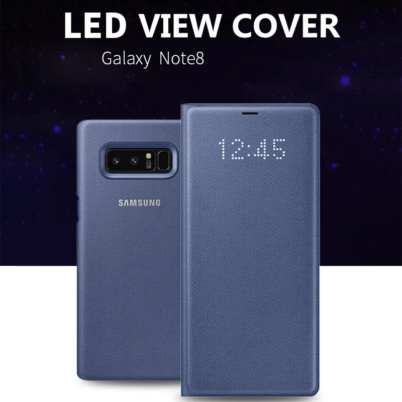 100% Оригинальный Официальный чехол-бумажник для Samsung Galaxy Note8 Note 8 со светодиодной