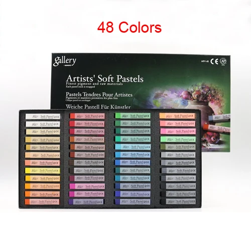 48 Colors Пастель набор для рисования набор для творчества мягкий карандаш мелки для волос Цвета цветные карандаши 12/24/36/48 Цвета Art школьные принадлежности - Цвет: 48 Colors