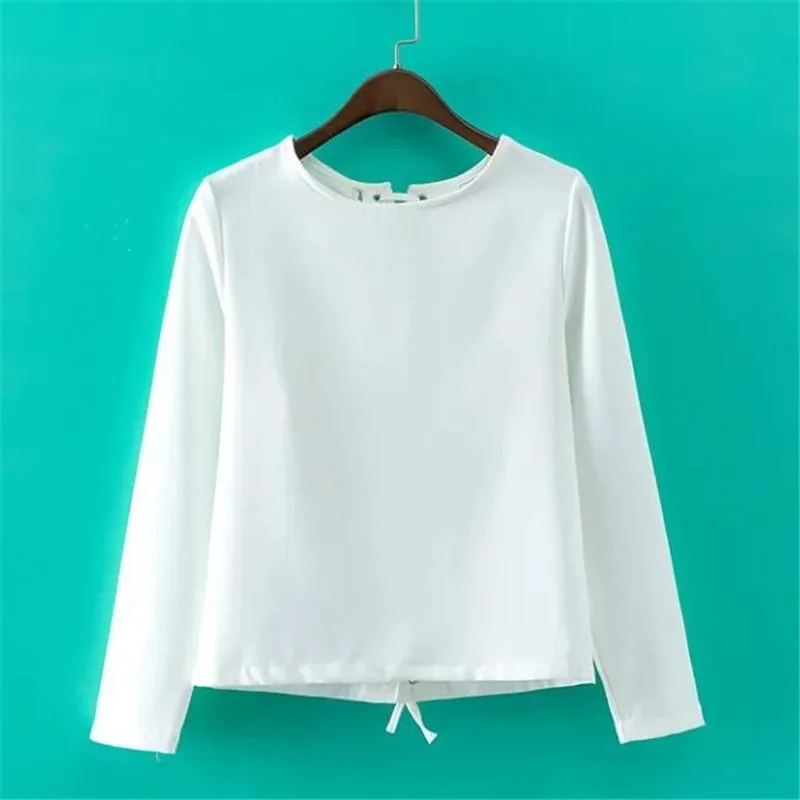 Шнуровке повязку Блузка Женщины Топы 2017 Осень рубашка с длинным рукавом рубашки