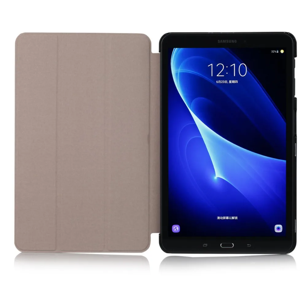 Цветной чехол для Samsung Galaxy Tab A A6 T580N T585C Стенд смарт-чехол из полиуретановой кожи 10 1