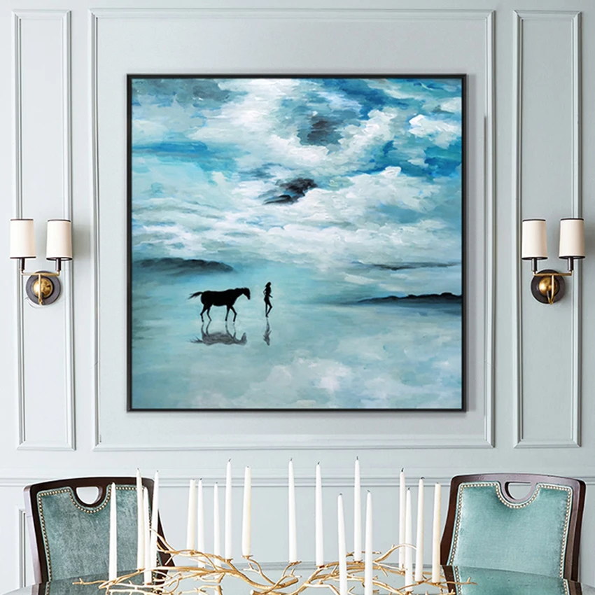 Абстрактный морской пейзаж картина маслом Прямая поставка настенные картины