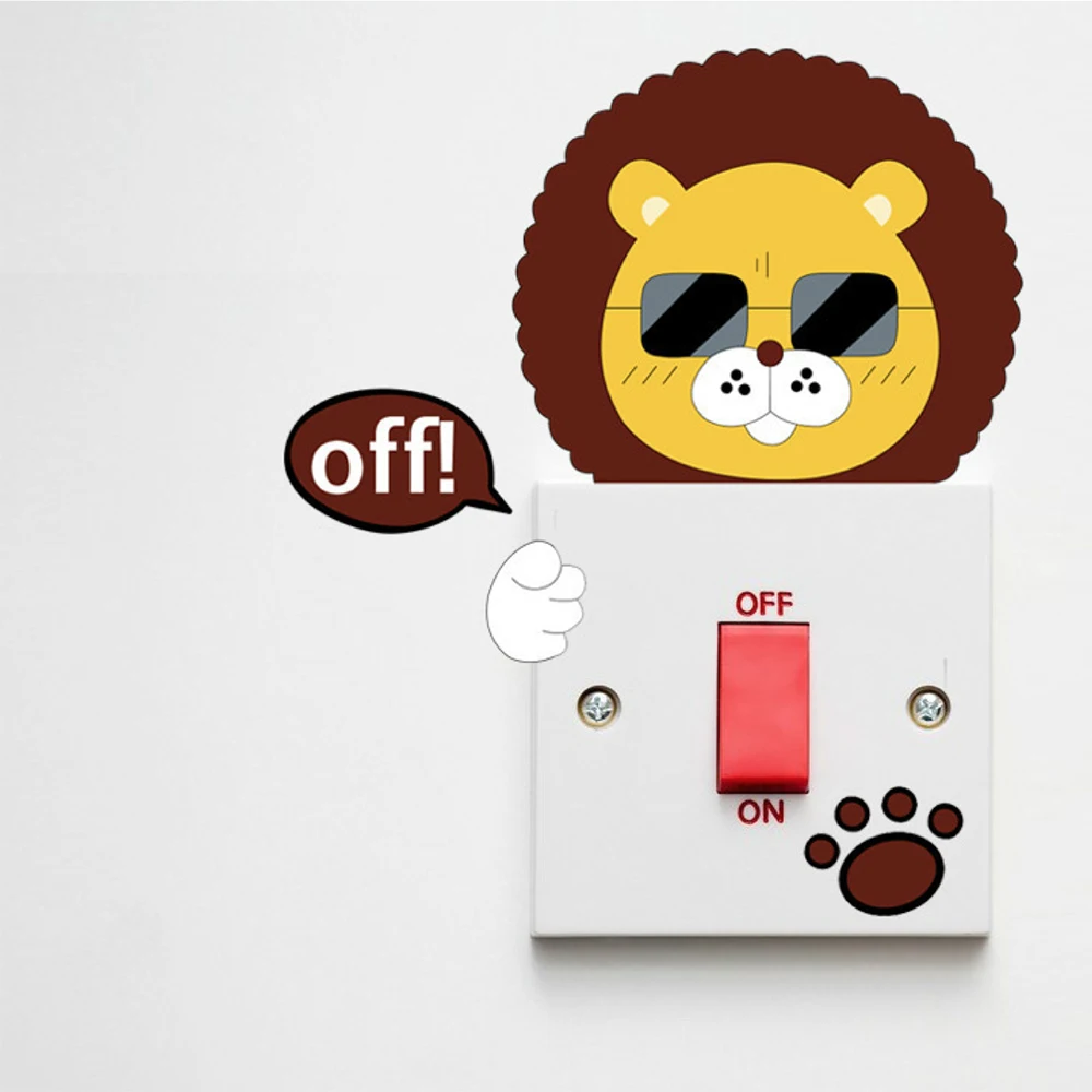 11 Наклейки в Одна деталь переключатель животных Панель для Домашний