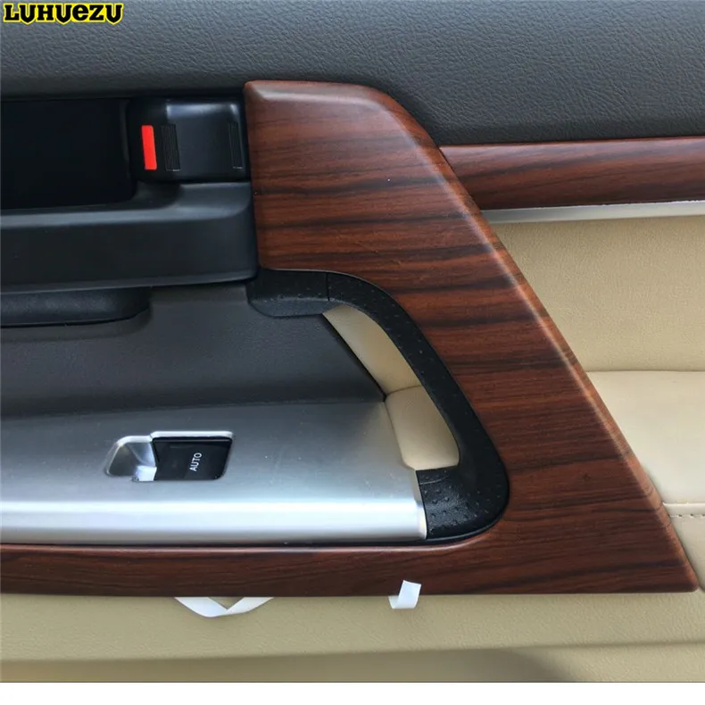 Luhuezu для Toyota Land Cruiser 200 FJ200 аксессуары 2008 2017 деревянные/серебряные автомобильные