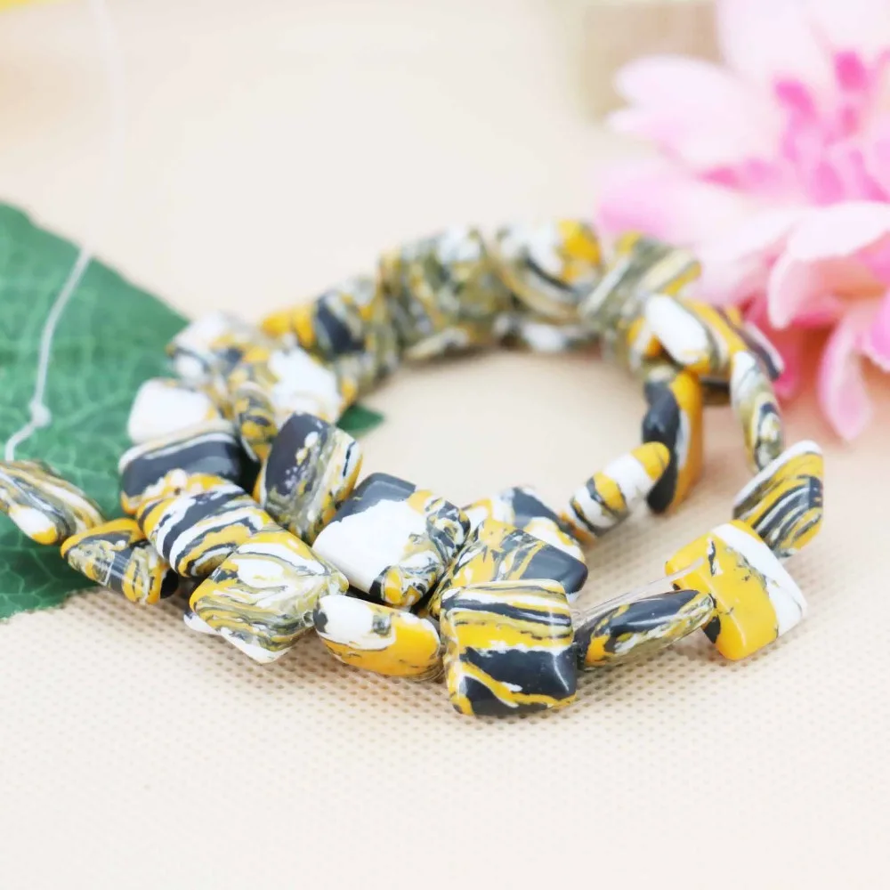 

12mm Accessories Square Yellow tigers Turkey Stone loose DIY beads Jewelry crafts making design 15inch For Necklace Bracelet