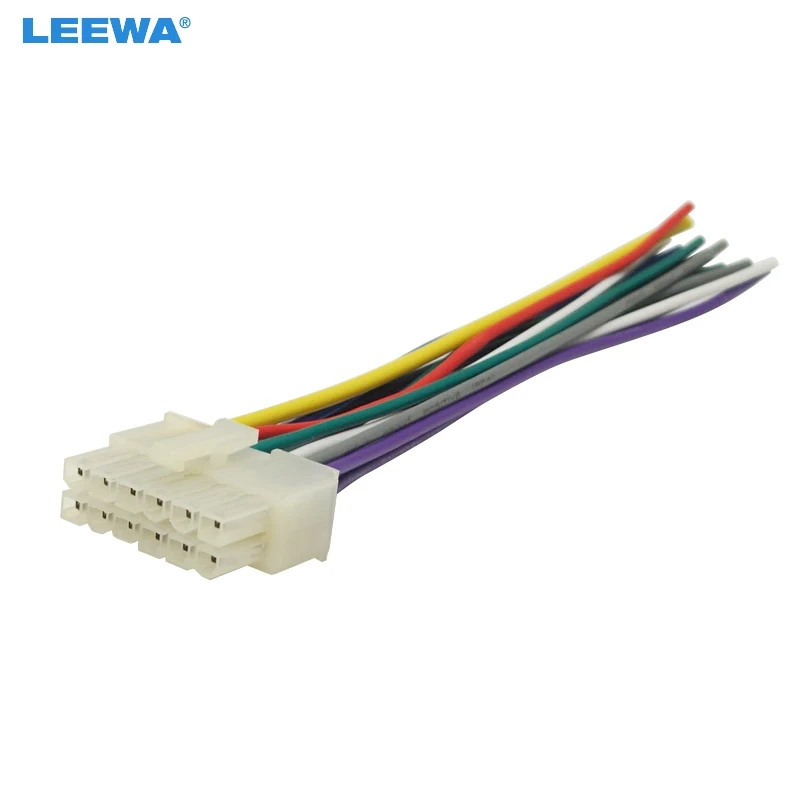 LEEWA 30 шт. Универсальный 12Pin автомобильный жгут проводов адаптер разъем в