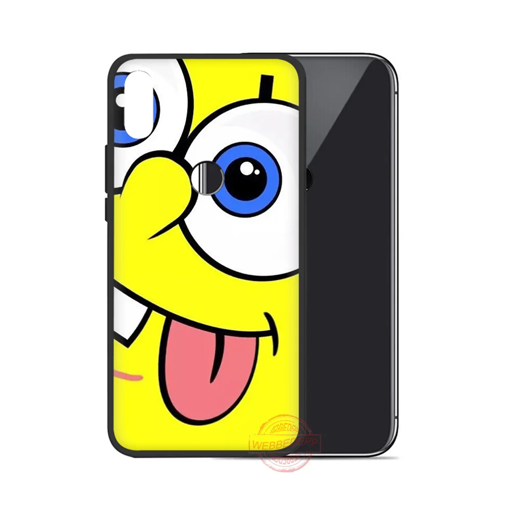 WEBBEDEPP Губка Боб мягкий чехол для Samsung A3 детей 5 6 7 8 9 J6 A10 A20 A30 A40 A50 A60 A70 S M10 M20 M30 M40 |
