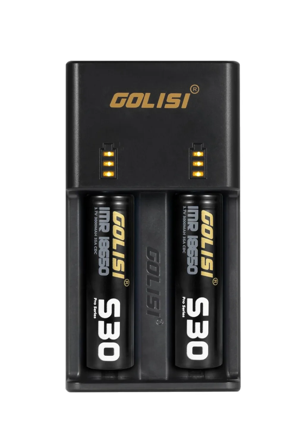 1 шт. GOLISI O2 2A Быстрая зарядка два слота AC 110 240 В 50/60 Гц DC 12 В/1A Li Ion для 18650 21700 26650/Ni mh/Ni