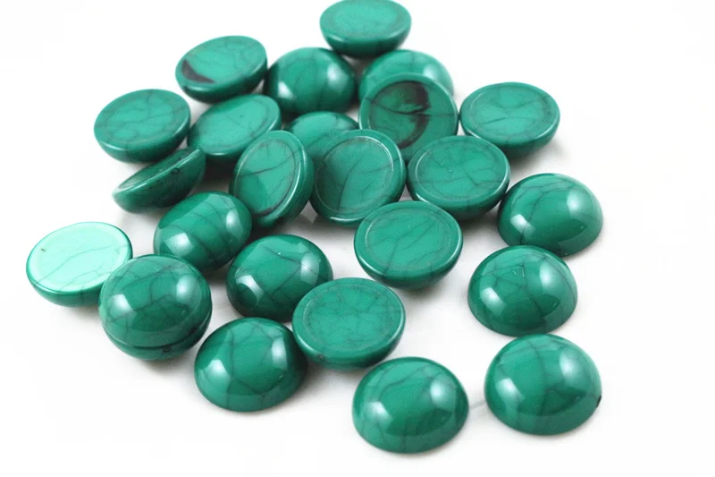 Новая мода 40 шт 12 мм зеленый цвет плоский задник Кабошоны Камея G5-26 | Украшения и