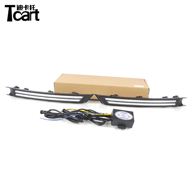 Tcart светодиодный дневные ходовые огни drl для Mazda cx 5 cx5 2017 2018 DRL желтый стример
