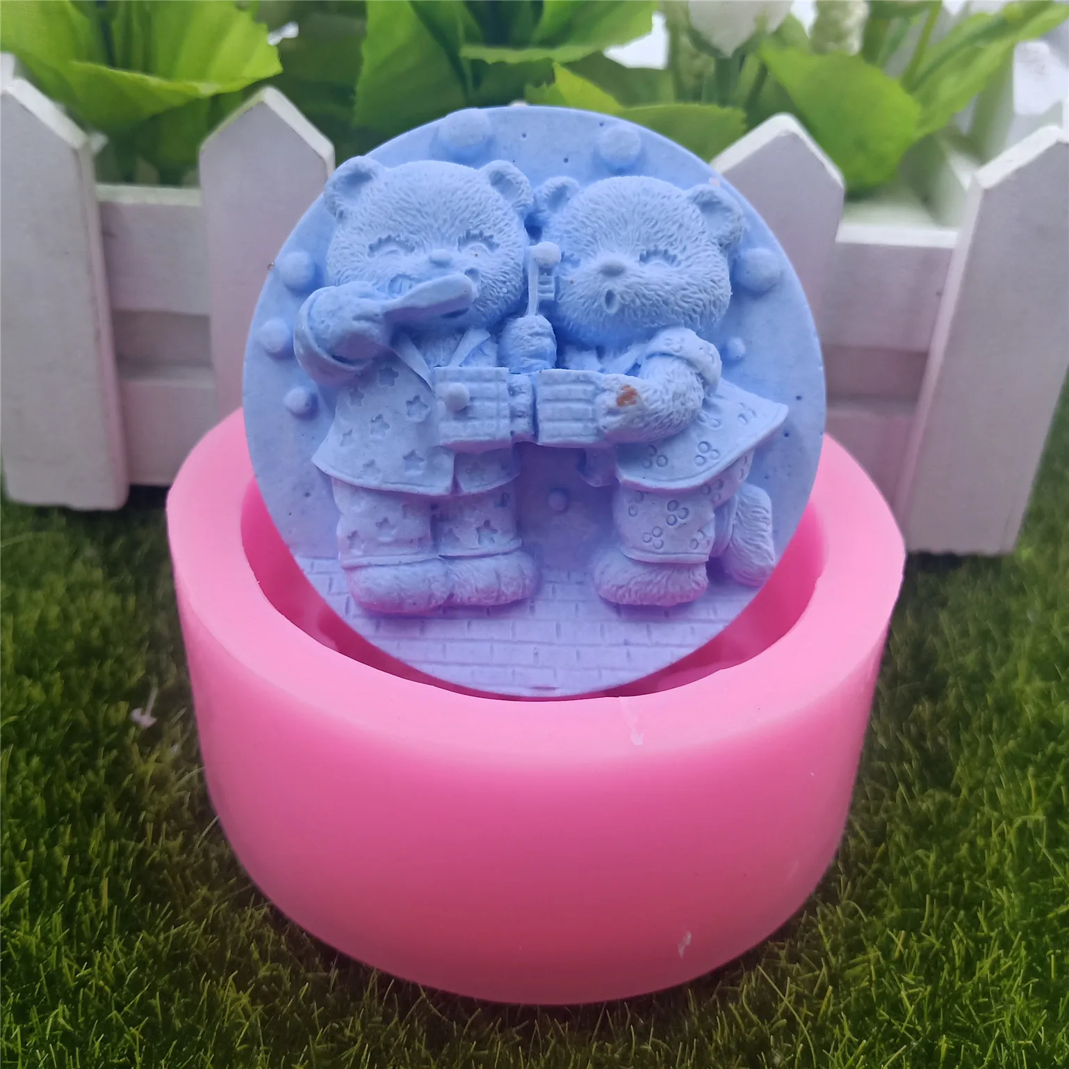 Форма для мыла с милым медведем 3D силиконовая форма торта искусственная смола