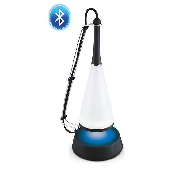 JINLE многофункциональная креативная Беспроводная bluetooth музыкальная лампа USB DC 5 V зарядка сенсорный светодиодный черный белый аудио настольная лампа