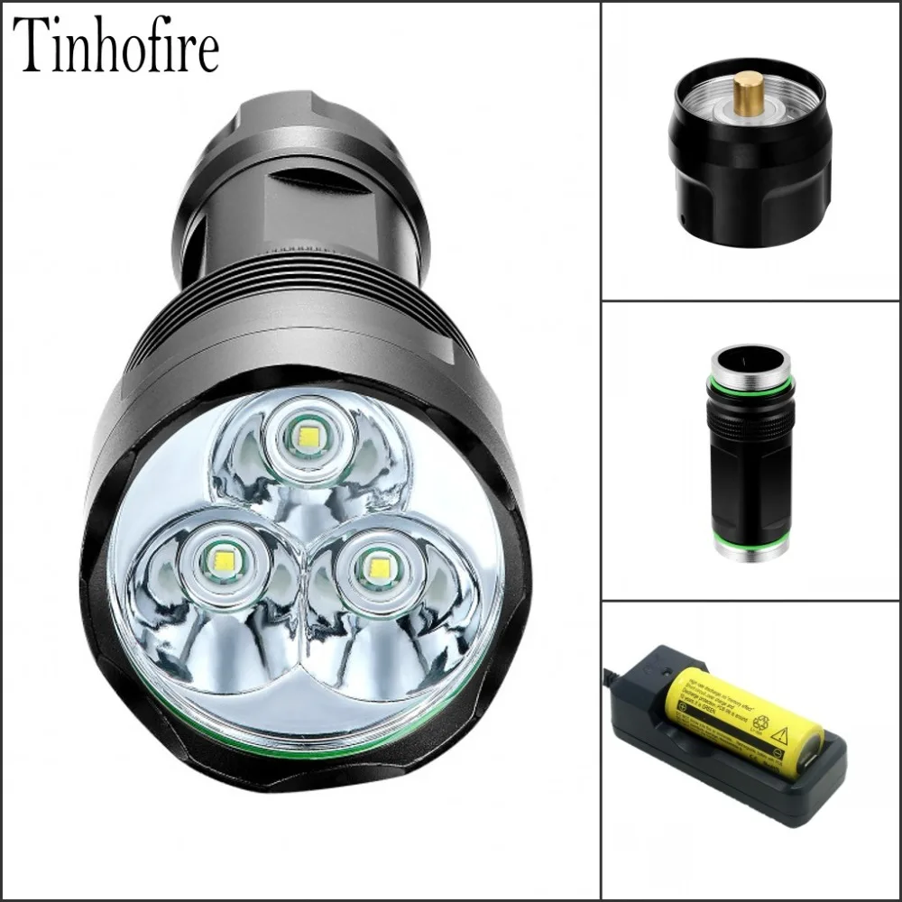 Tinhofire T3 3 X CREE XM-L T6 светодиодный фонарик водонепроницаемый 4000Lm фонарь светильник