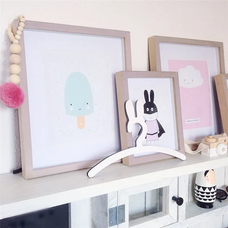 Милые 5 шт. лучшие подарки для детей оригинальные вешалки из соснового дерева с