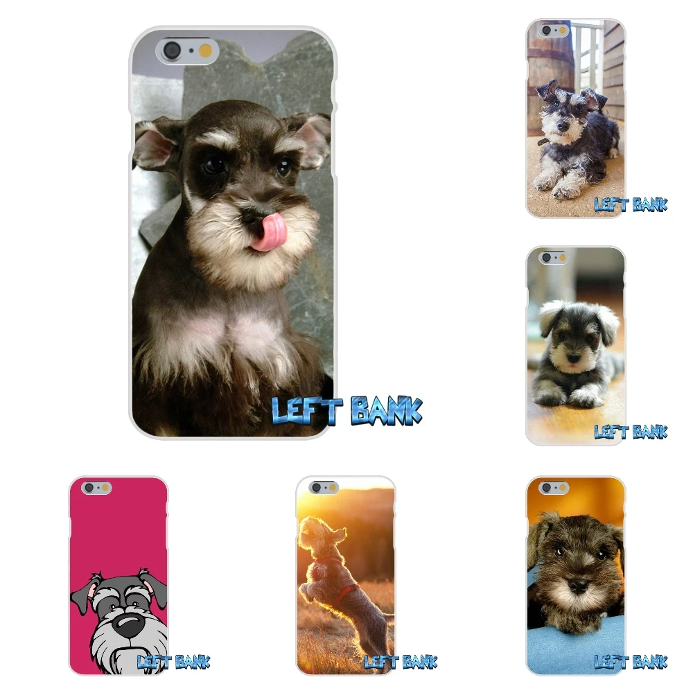 Schnauzer Puppy Dog Мягкий Силиконовый ТПУ Прозрачный чехол для iPhone 4 4S 5 5S 5C SE 6 6S 7 Plus|case for