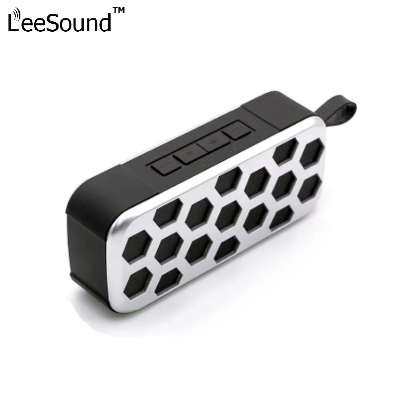 LeeSound сотовый алюминиевый Портативный беспроводной Bluetooth динамик поддержка TFCard MP3 fm-радио сабвуфер, адаптер-звукосниматель для iphone