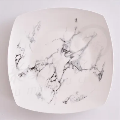 Vajillas ceramica platos de cer слюда Улучшенная текстура мраморная зернистая тарелка нордический камень тарелка домашний мраморный поднос