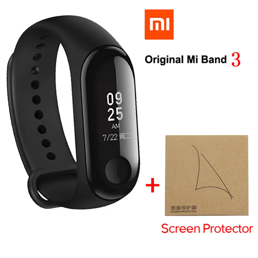 Xiaomi mi Band 2/mi band 3 с oled-дисплеем сенсорной панелью смарт-Пульс фитнес-bluetooth-браслет - Цвет: mi band 3 and Film