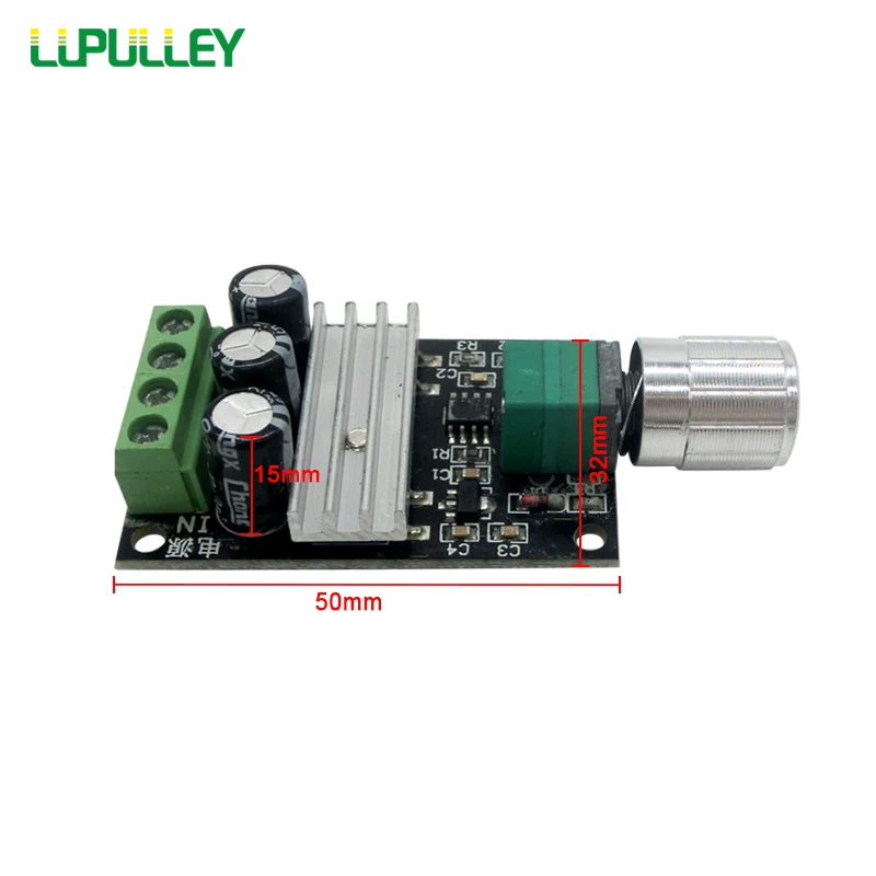 LUPULLEY PWM контроллер скорости двигателя постоянного тока/регулятор тока 6-28 в 3A с