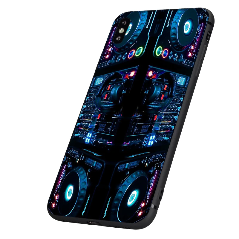 Черный чехол ТПУ для iphone 5 5s se 6 6s 7 8 plus x 10 чехол силиконовый чехол для iphone XR XS MAX чехол ddj dj music