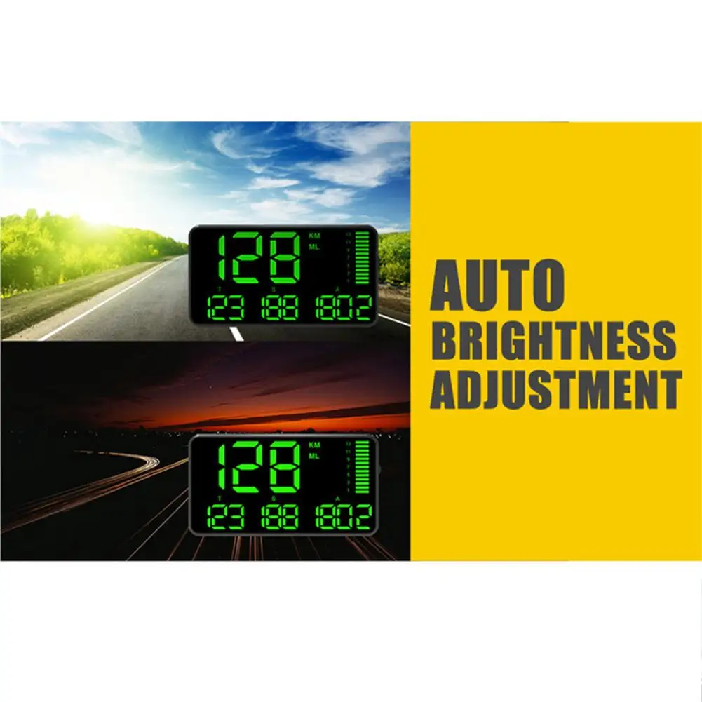 Digital Universal GPS HUD Speedometer Display Head Up With Over Speed Warning Car Clock 5.5in Large Screen C90 | Автомобили и