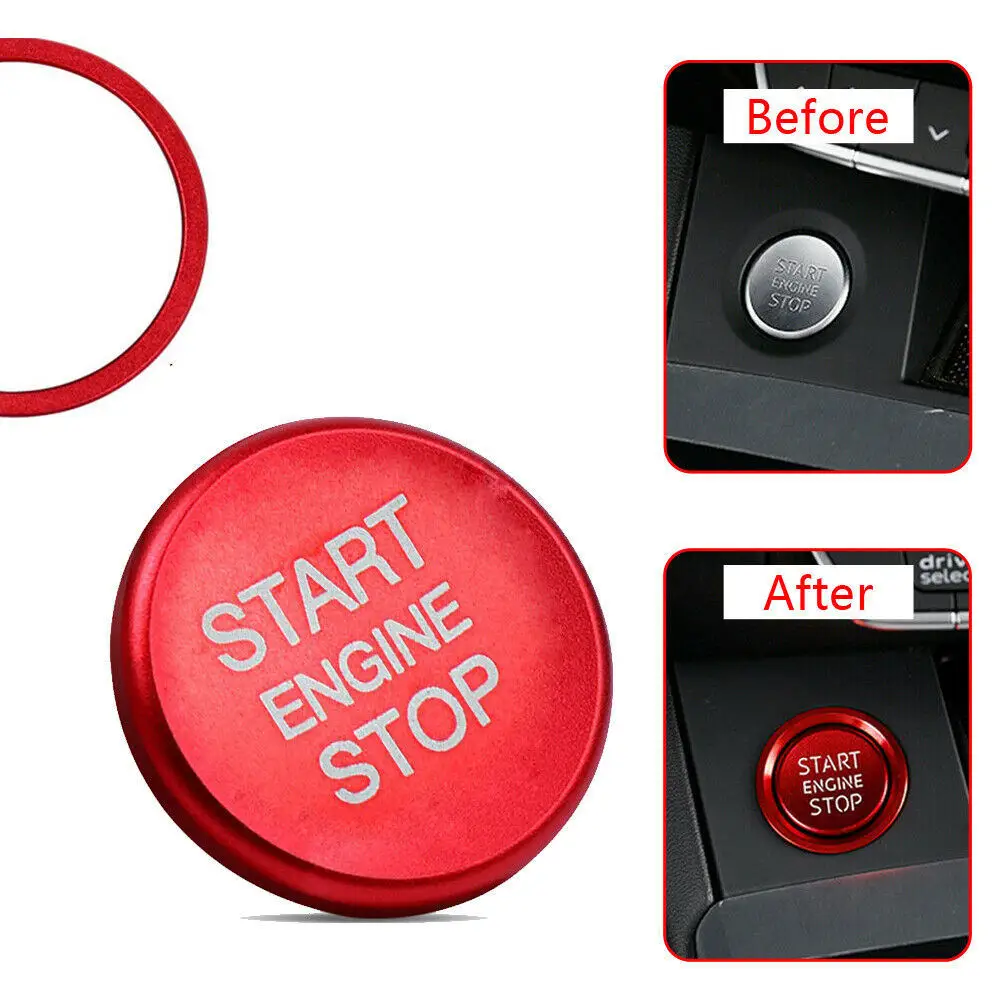 2PCS Engine Start Stop Push Switch Button Cover Ring Trim For VW Golf 7 MK7 Jetta One-button Starter The Public | Автомобили и