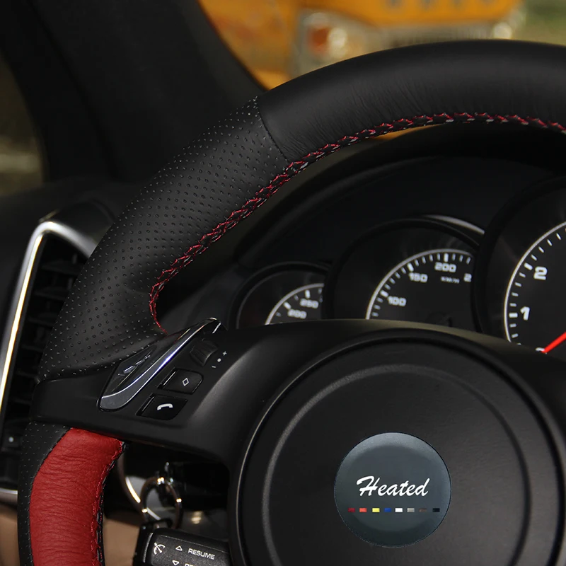 Руль крышка для Porsche Cayenne 2013 микрофибра кожа оплетка на руль Тампа сделать Volante сделать Карро