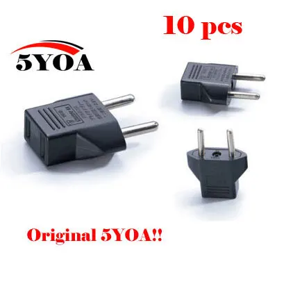 Универсальное сетевое зарядное устройство переменного тока с вилкой US на EU 10 шт. |