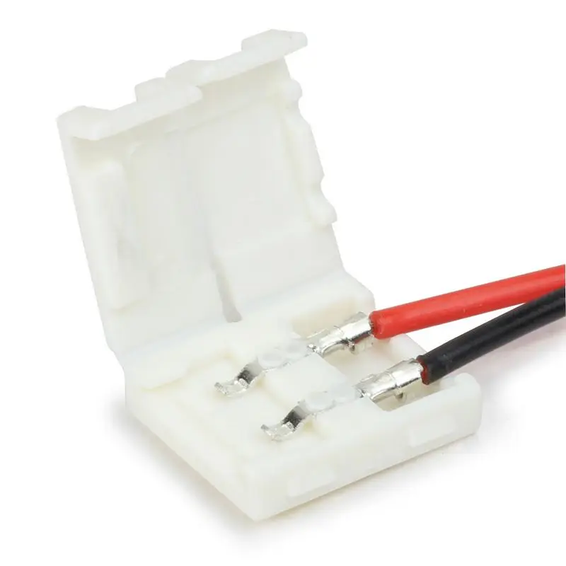 

500pcs LED Strip 8mm 2 Pin Connector Wire Cable Adapter For SMD 3528 Single Color LED Strip