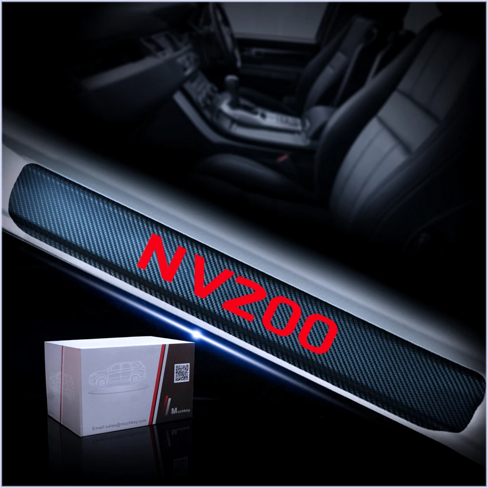 Автомобильная Накладка на порог двери для Nissan NV200 углеродного волокна Стикеры