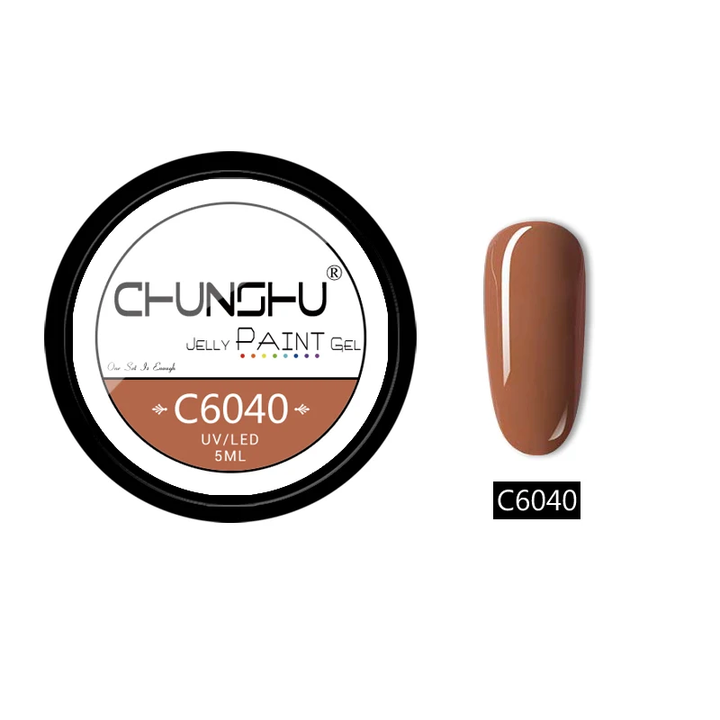 C6040 CHUNSHU 5 мл Блестки для рисования Гель УФ-гель для ногтей замочить от Желе Цвет Гель-лак для ногтей Полупостоянный лак для ногтей - Цвет: C6040