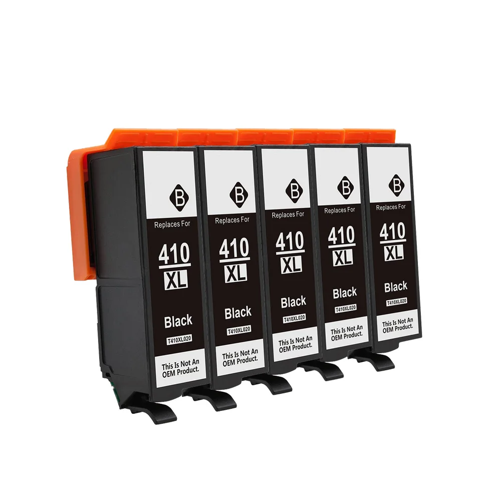 Совместимый чернильный картридж для принтера Epson 410 410XL (5 Black Label) 5 штук в партии
