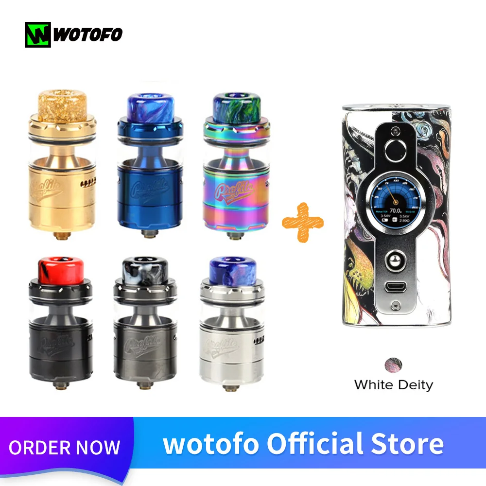 Оригинальный Wotofo профиль Unity RTA распылитель 5 мл Vape танк с VK530 Mod 220 Вт без 18650