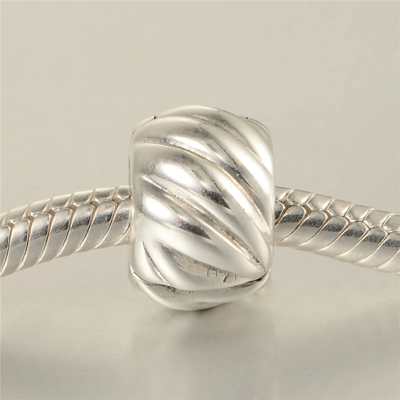 Подходит серебряный браслет с шармами новый 925 стерлингового серебра спиральные