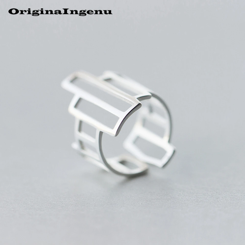 Женские Простые Кольца Anillos Винтажные Ювелирные изделия из настоящего серебра 925