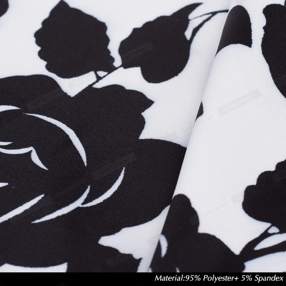 Женское платье с отложным воротником Nice-forever черно-белое Повседневное А-силуэта