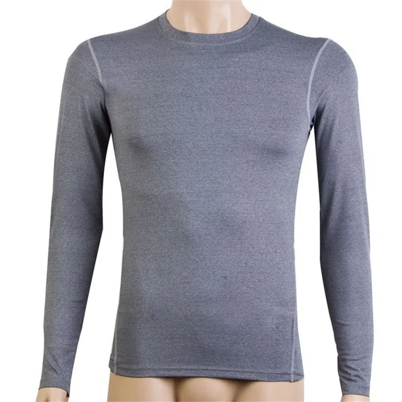 Новые мужские компрессионные рубашки с длинными рукавами для фитнеса
