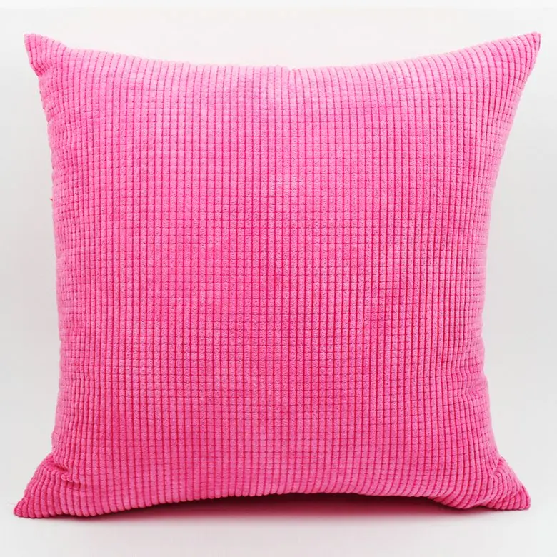 hot pink Corduroy Sofa cushion cover 30x45/40x40/45x45/40x60/50x50/55x55/60x60cm decorative throw pillowcase home pillow cover - Цвет: hot pink