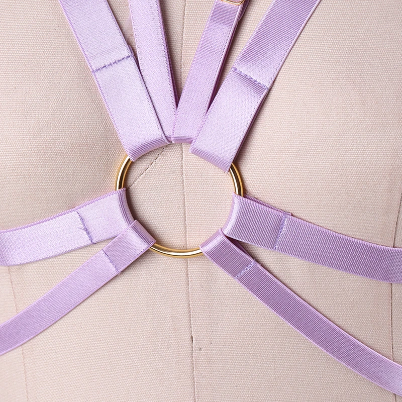 

Body Harness Bondage Rave O Ring Elastic Halloween Women Sexy Lingerie Goth Fetish Festival Harness Cage Exotic Bra Belt