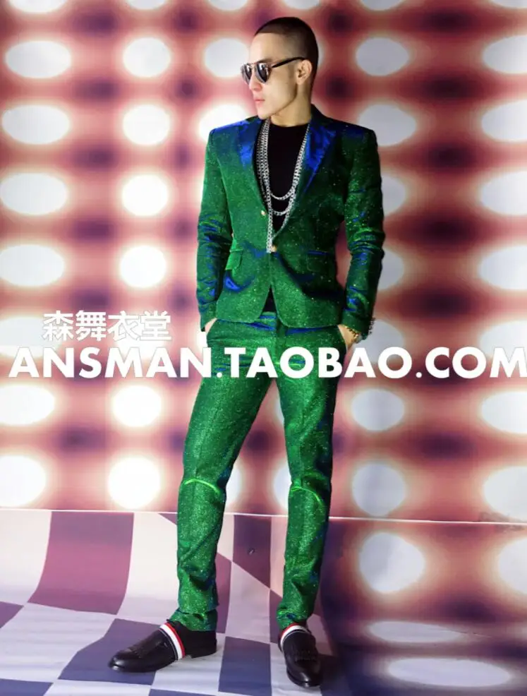 Новый мужской костюм Dj певица блейзеры симфония черная электро оптическая