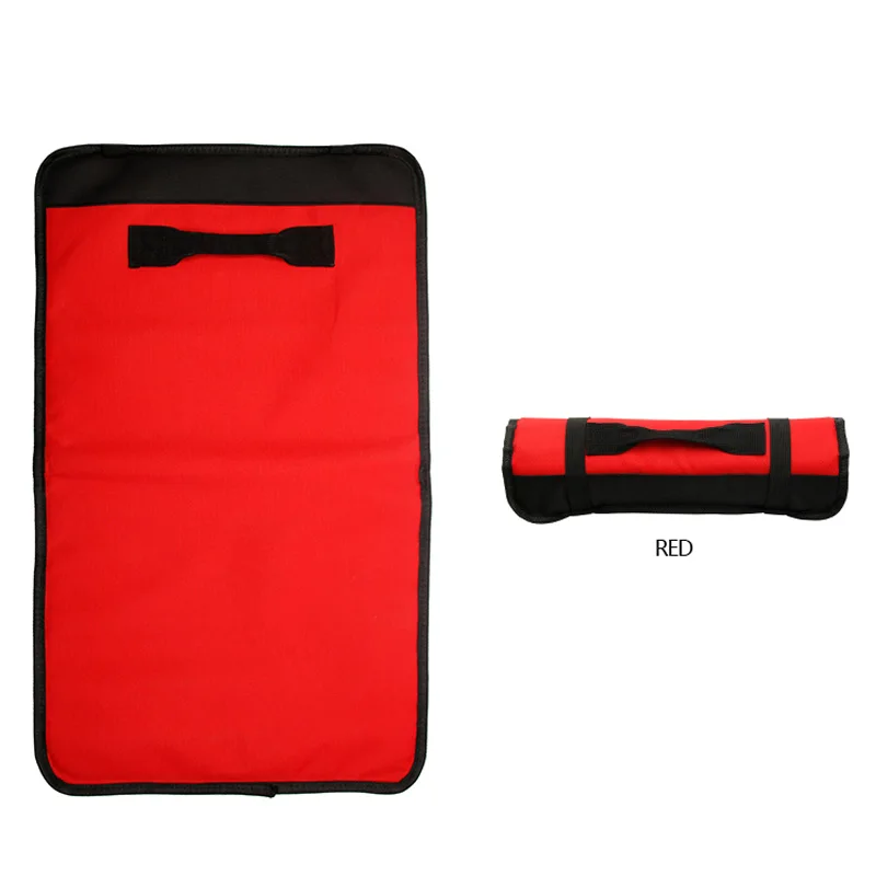 1Pcs Red Color Сумка для инструментов для ремонта автомобиля, органайзер, практичная сумка, ручки для переноски, Оксфорд, холст, долото, рулон, инструмент для ремонта автомобиля - Название цвета: 1Pcs Red Color