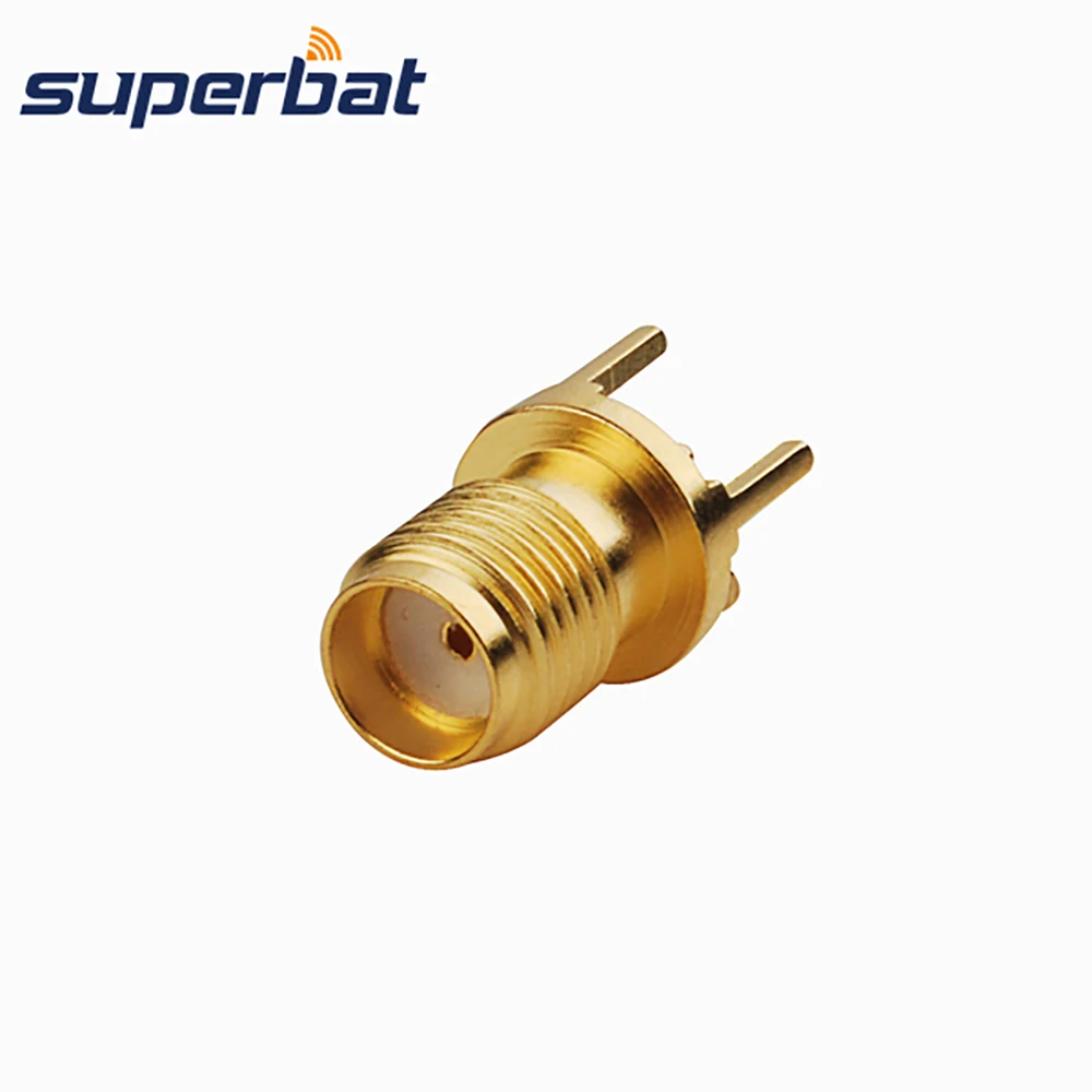 Superbat SMA гнездо через отверстие Круг PCB Крепление. 062 ''(1 57 мм) прямой