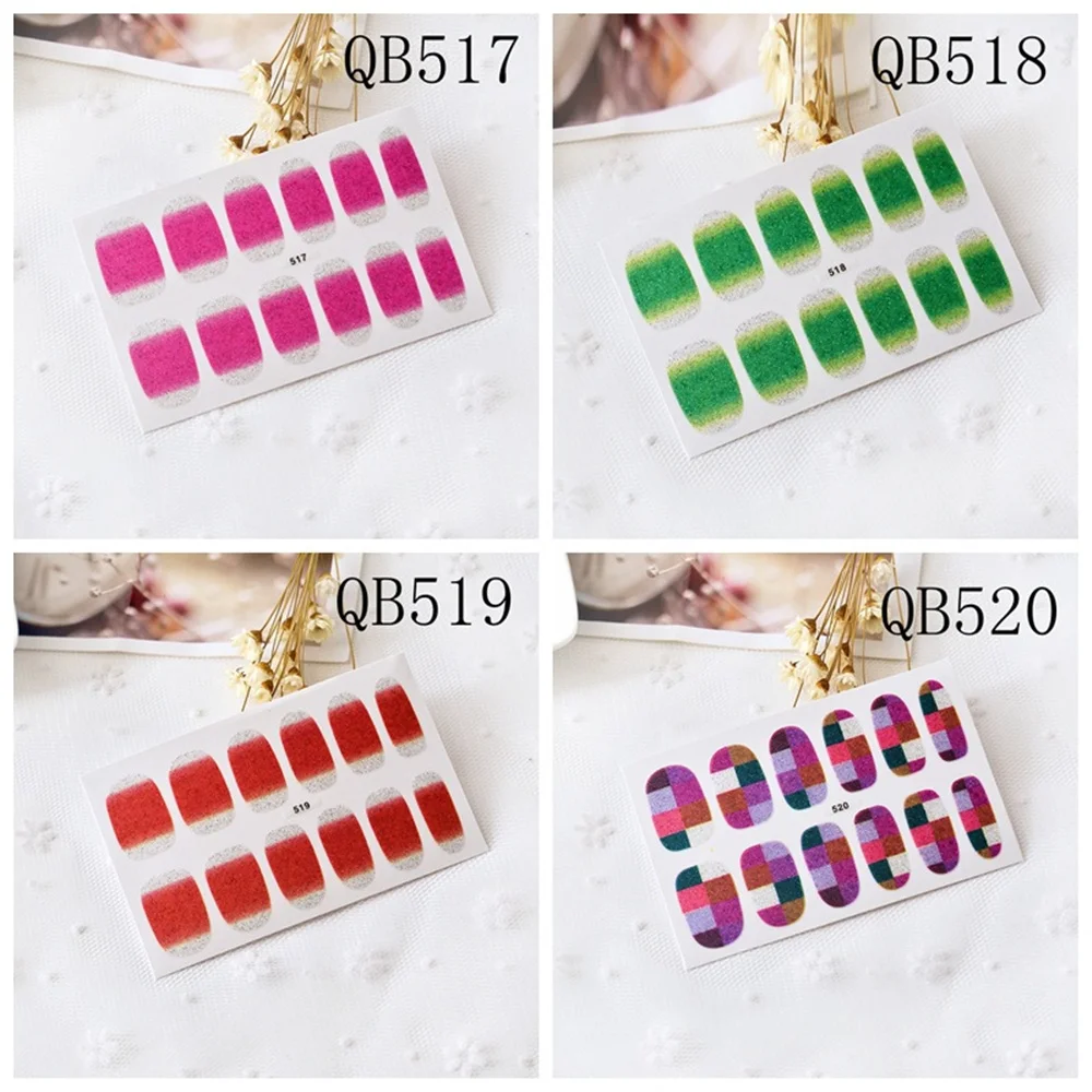 1 лист Рождество снег наклейки для ногтей цветы Полный Обертывания переноса воды