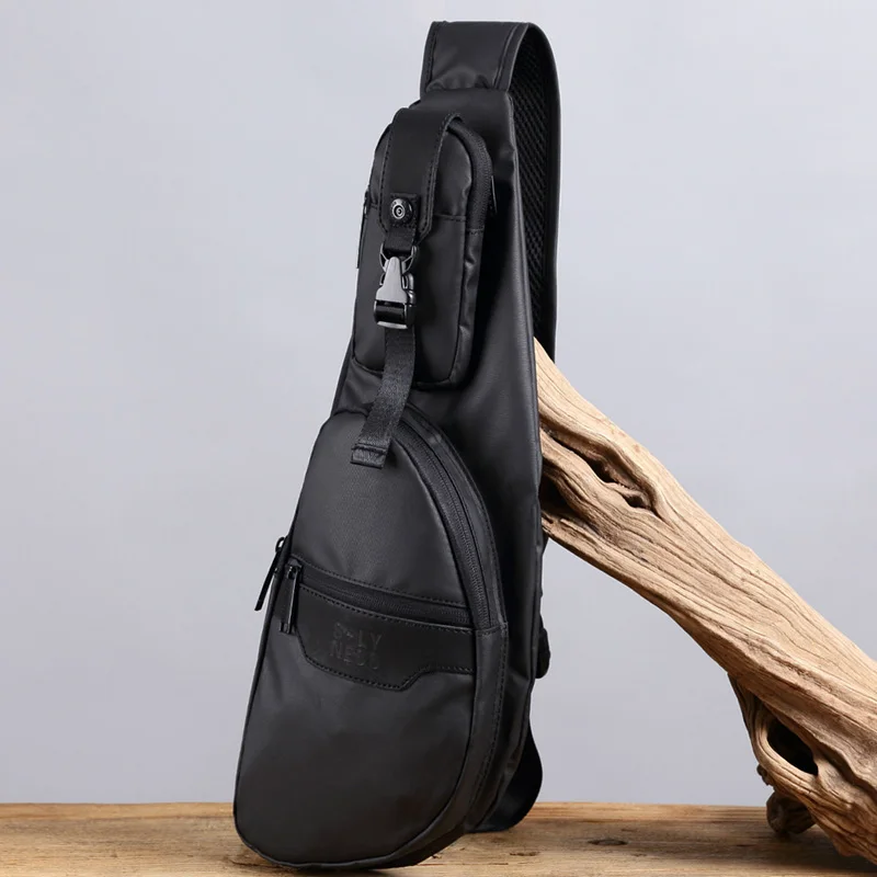 Рюкзак мужской нейлоновый нагрудная сумка через плечо Модный водонепроницаемый