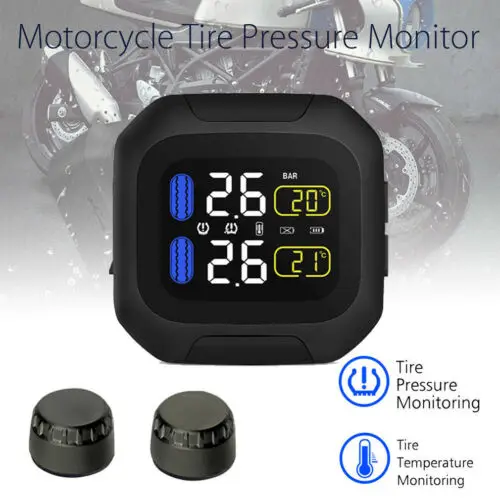 Беспроводная система контроля давления в шинах для мотоцикла TPMS w/2 внешних