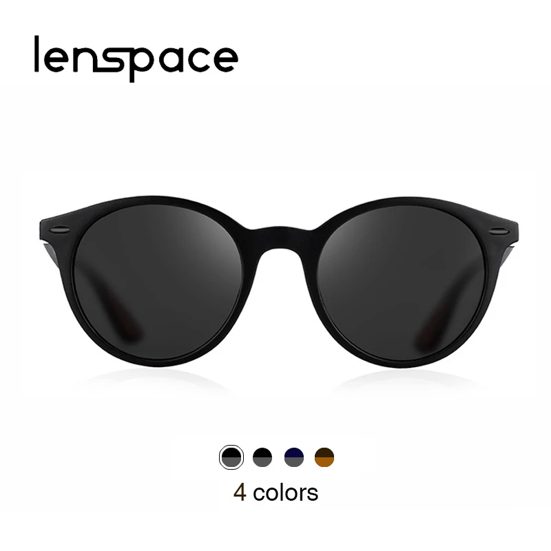 Lenspace брендовые дизайнерские круглые мужские солнцезащитные очки