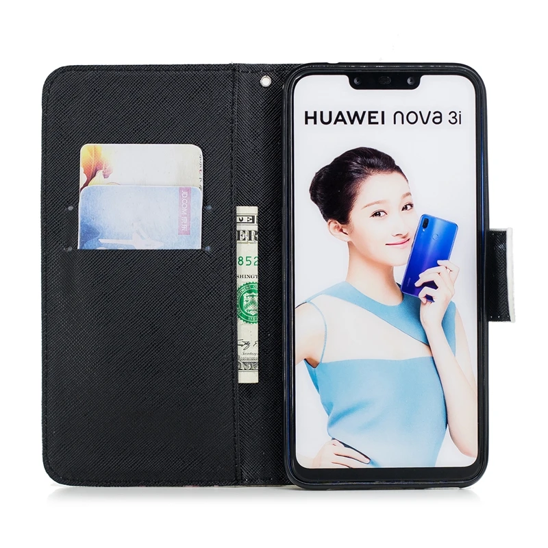 Чехол для Huawei Nova 3 3i чехол из искусственной кожи P Smart Plus книжка бумажник чехлы i