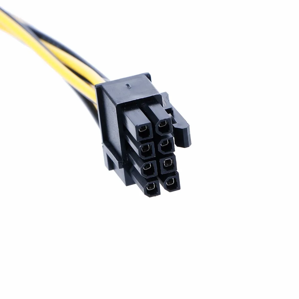Двойной 15Pin SATA штекер 8 pin (6 + 2) PCI E папа видео карта Кабель питания 20