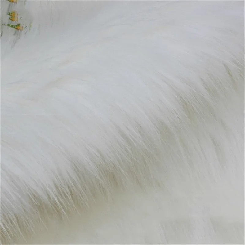 Высококачественная ткань из белого лисьего меха имитация животного бархатная